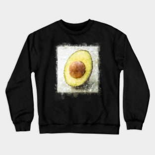 Hand Painted Avocado Fruit Vegan Shirt, Gift for Vegetarians Women and Men Crewneck Sweatshirt